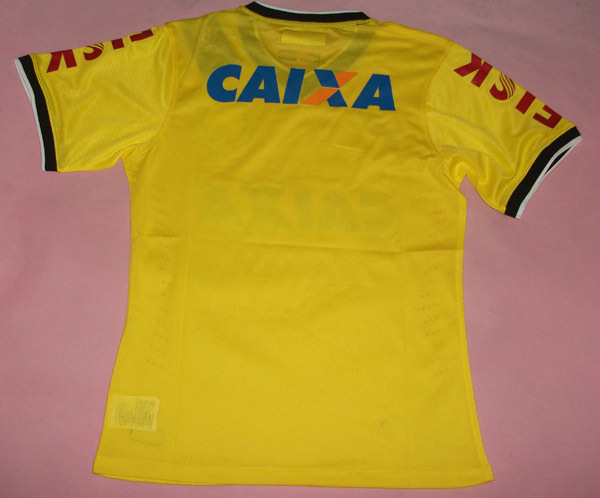 14-15 SC Corinthians Away Yellow Jersey Shirt - Click Image to Close